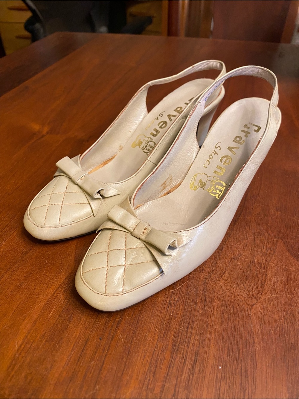 Vintage Slingback Heels with Bows